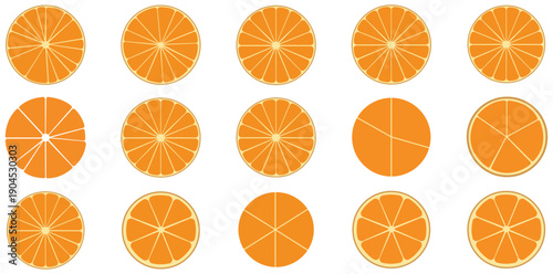 Orange Slices: A captivating array of orange slices showcases the vibrant and refreshing essence of citrus in a visually striking arrangement.