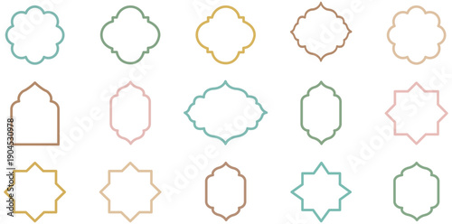 Geometric Frame Collection: A set of elegant and intricate geometric frames in a variety of shapes and colors.