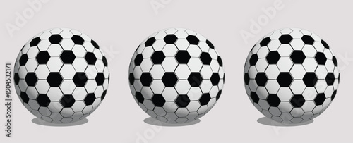 3D Football Vecto Illustration for Sports Designs