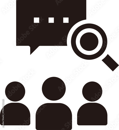 People Conversation and Meeting Icon Representing Collaboration, Communication, and Teamwork