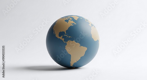 globe on white background