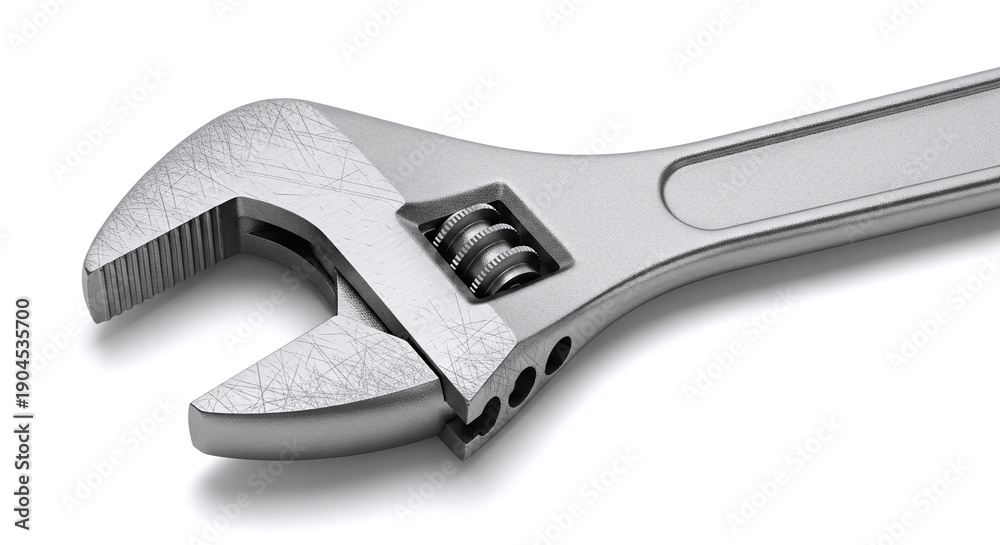 Obraz premium adjustable wrench isolated on white