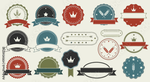 Vintage Badges and Labels Collection