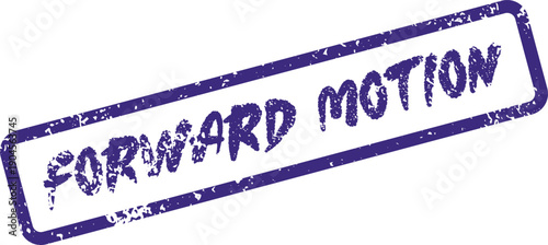 Powerful purple distressed stamp proclaims an essential statement regarding future forward motion