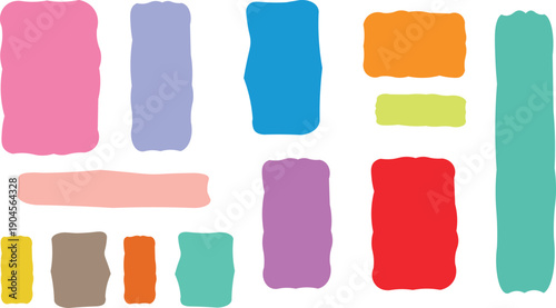 Soft Edged Organic Rectangles with Smooth Wavy Silhouettes for Modern Text Areas and Layouts