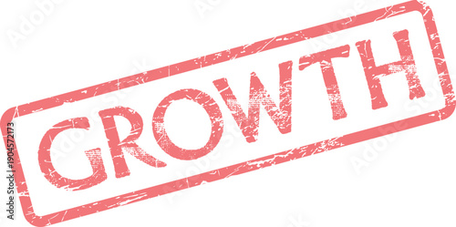 Powerful red rubber stamp icon symbolizing significant progress and continuous growth