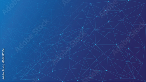 Abstract polygonal dots background from dots, lines and glowing particles with connectivity or technology effect concept.