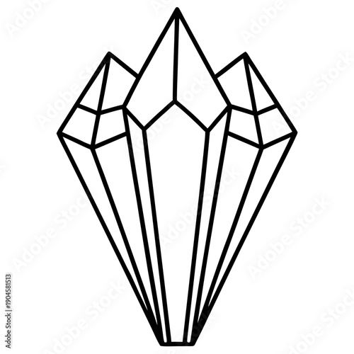 Crystal Stud line art