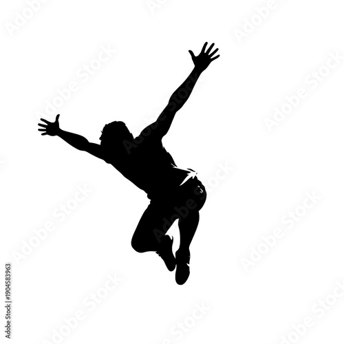Parkour Wall Vault Silhouette - Urban Sport