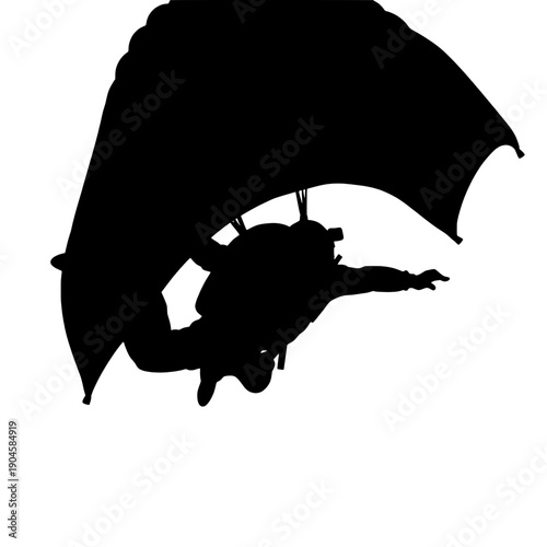 Silhouette: Camera Skydiver Doing Photography