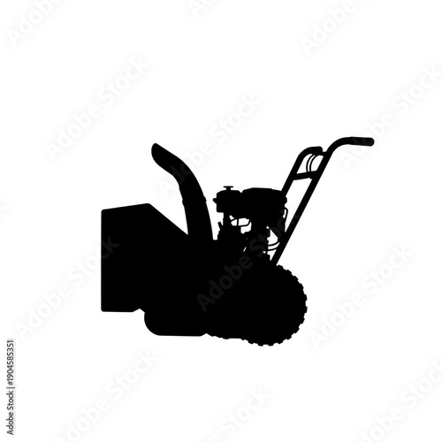 Snowblower Side Profile Silhouette Icon