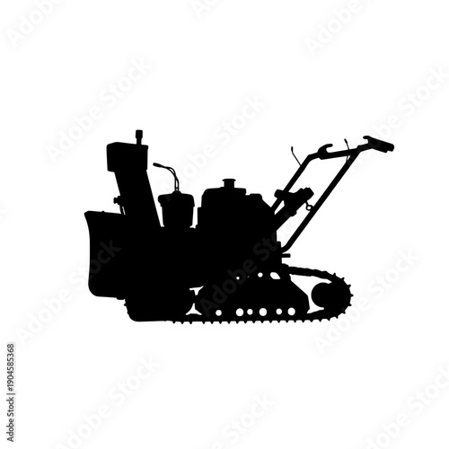 Snowblower with Tracks Silhouette
