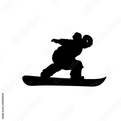 Snowboarder Tail Grab Silhouette