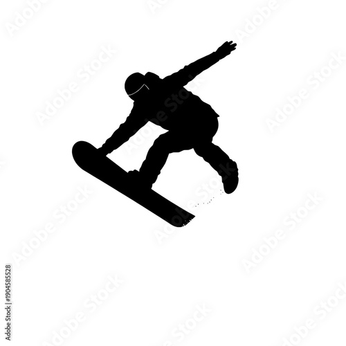 Snowboarder Silhouette Edge Carving