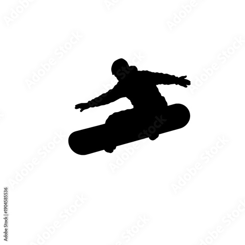 Snowboarder Stalefish Grab Silhouette