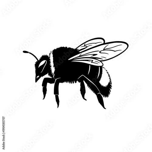 Stylized Bumblebee Silhouette