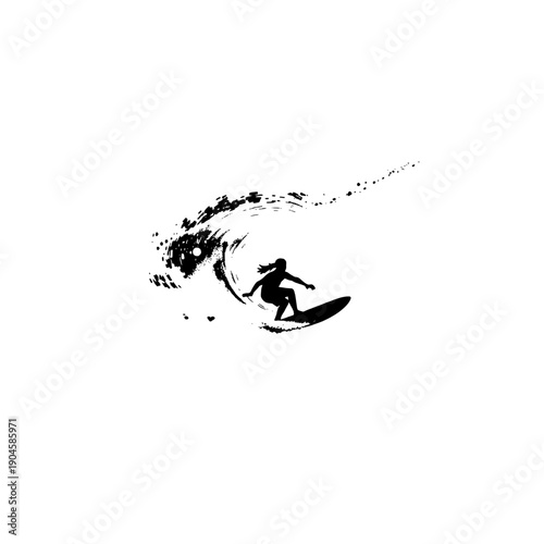 Wave Rider Silhouette in Barrel