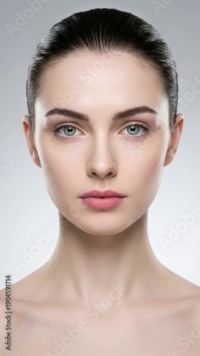  Cosmetic Dermatology Facial Enhancement Concept on Female Face