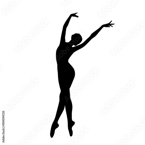 Arabesque Ballet Dancer Outline Silhouette
