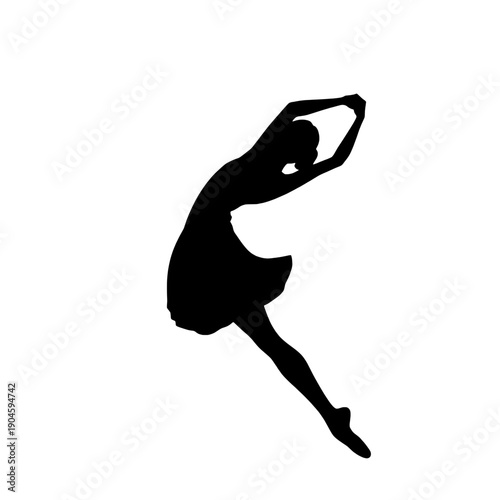 Arabesque Ballet Pose Silhouette