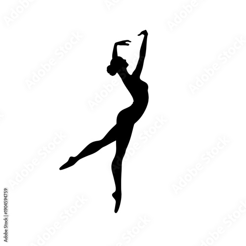 Arabesque Ballet Position Silhouette Icon