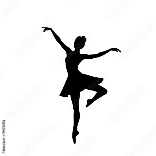 Ballet Performance Arabesque Silhouette
