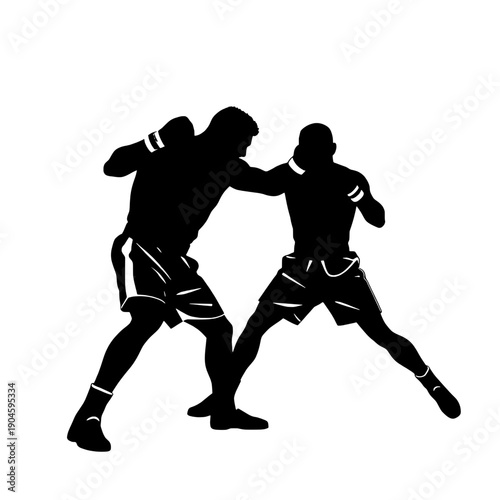 Boxer Silhouette Uppercut Punch