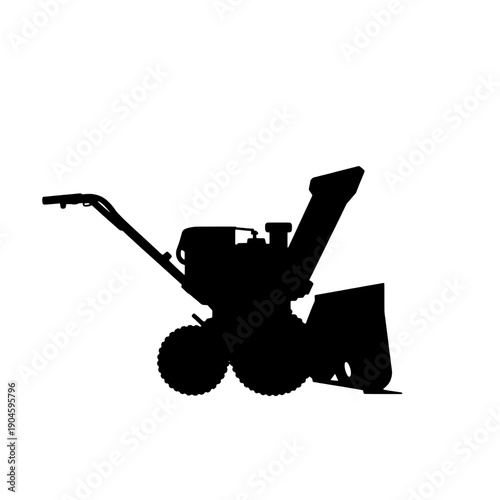 Compact Snowblower Side Profile Silhouette