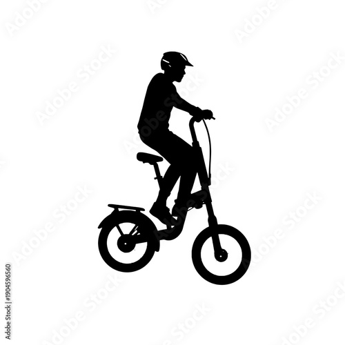 Electric Unicycle Rider Silhouette - Balanced Commute