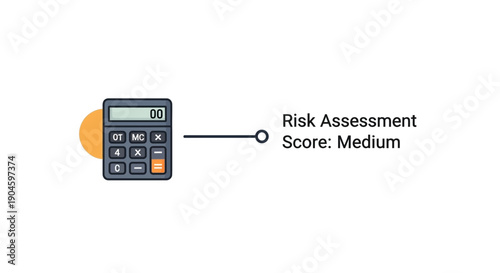 Calculator Shows Medium Risk Assessment Score