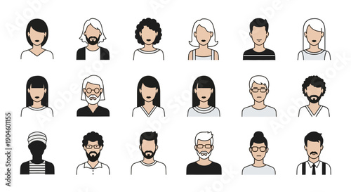 Diverse Human Avatars Collection - People Icons