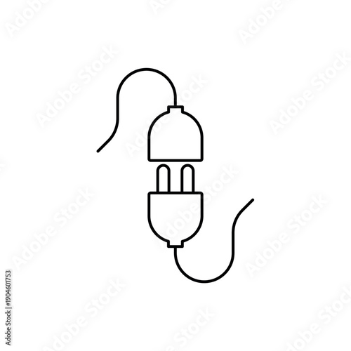 Plug-in icon, isolated on white background.