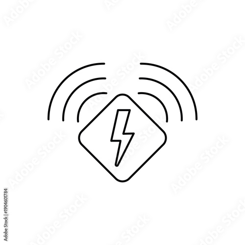 Wireless icon, isolated on white background.