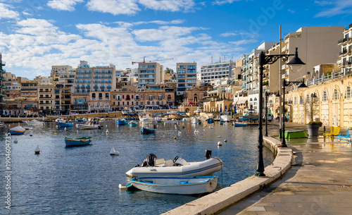 Spinola Bay, San Giljan near Sliema, Malta
