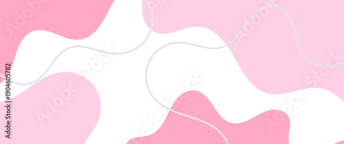 Minimalist hand drawn fluid organic shapes abstract background with wavy lines. pink pastel colors. fluid background. pink background.