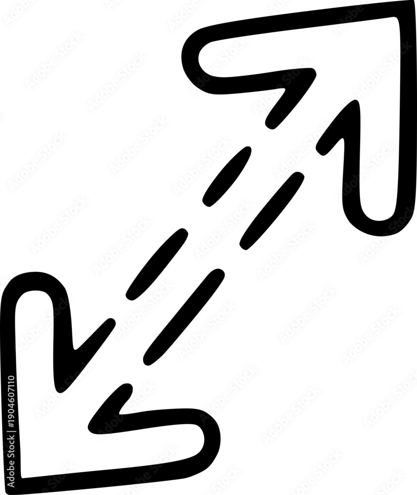 Obraz premium Hand drawn arrow illustration