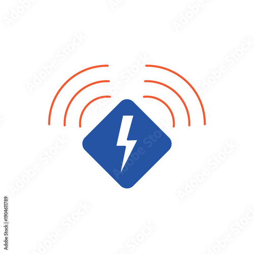 Wireless icon, isolated on white background.