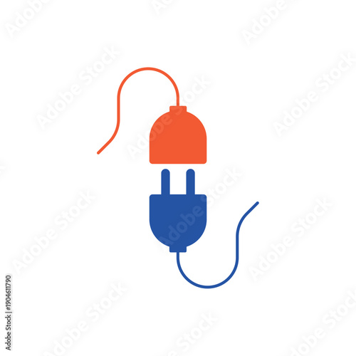 Plug-in icon, isolated on white background.