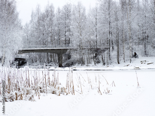 Restored Tourujoki River in Jyväskylä - Establishing shot