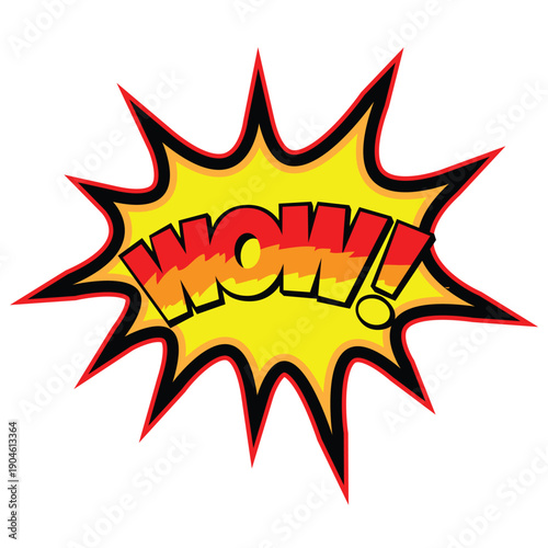 Wow Comic Effect Illustration
