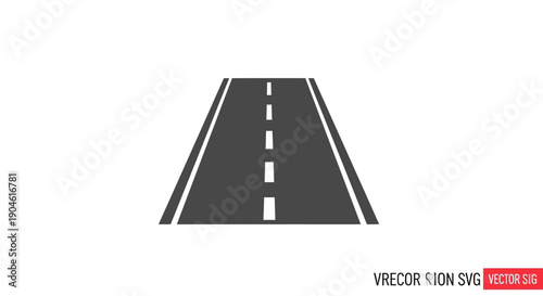 asphalt road icon perspective view