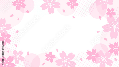 桜と水玉のフレーム