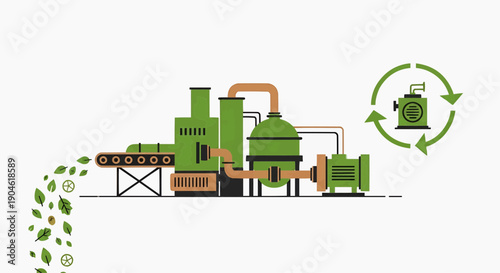 Eco-Friendly Industrial Plant for Green Resource Processing and Recycling
