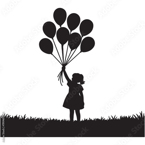 Young girl happily enjoying an activity, isolated on white background, vector illustration for leisure and fun themes