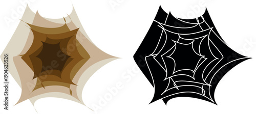 Modern Brown Color Background Artwork with Repeating Star Shaped Hexagon Elements and Deep Natural Neutral Tone Aesthetic