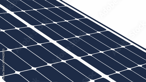 A detailed vector texture of solar panels arranged in a grid pattern on a clean white background, showcasing a sleek, modern design, suitable for various applications