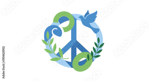 Peace Symbol Dove Olive Branch Harmony Unity Hope