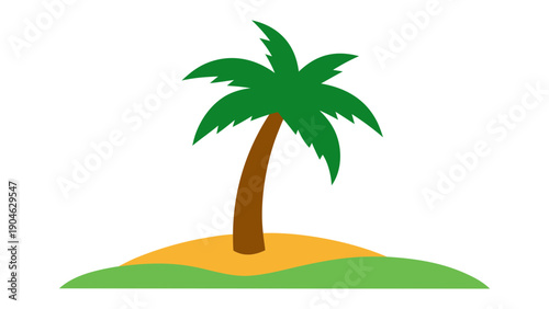 tropical island with palm trees