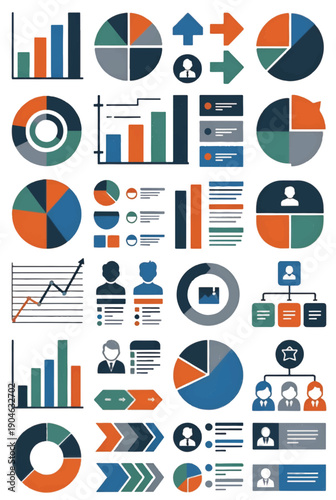 set of business icons, Business charts and graphs,Set of business icons,All business vectors set,Various design for web and art,E commerce chart and business 