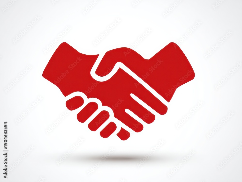 Obraz premium handshake icon isolated on a transparent background ar 43
